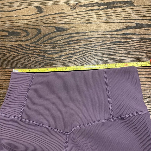 Athleta Womens Elation Tight Leggings Light Purple Ribbed Size M/T - Picture 9 of 12